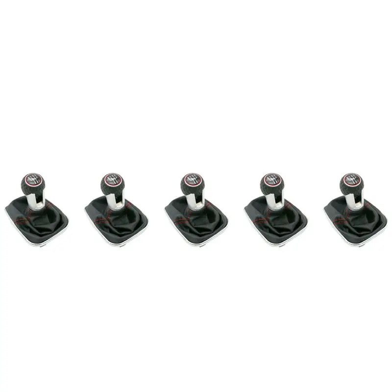

5X For Bora MK4 Golf 4 Jetta 4 98-04 Car Gear Shift Knob 5 Speed (Aperture 12Mm)
