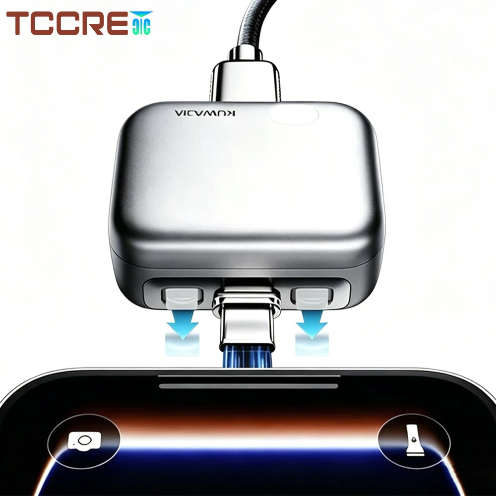 1PC Smart Type-C Charging Adapter,Auto Cut Off When Fully Charged,Universal Separator Charger Overnight Unattended Safe Charging