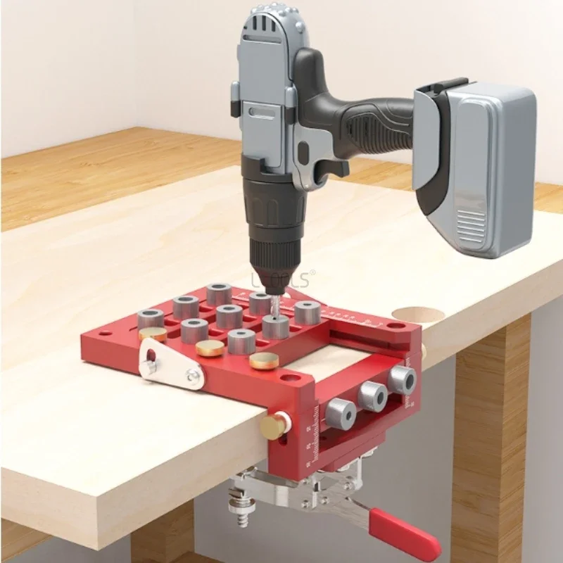 New Upgrade Woodworking 3-in-1 Hinge Positioning Punch Accurate Punching Rapid Positioning with Scale Furniture Punching Locator