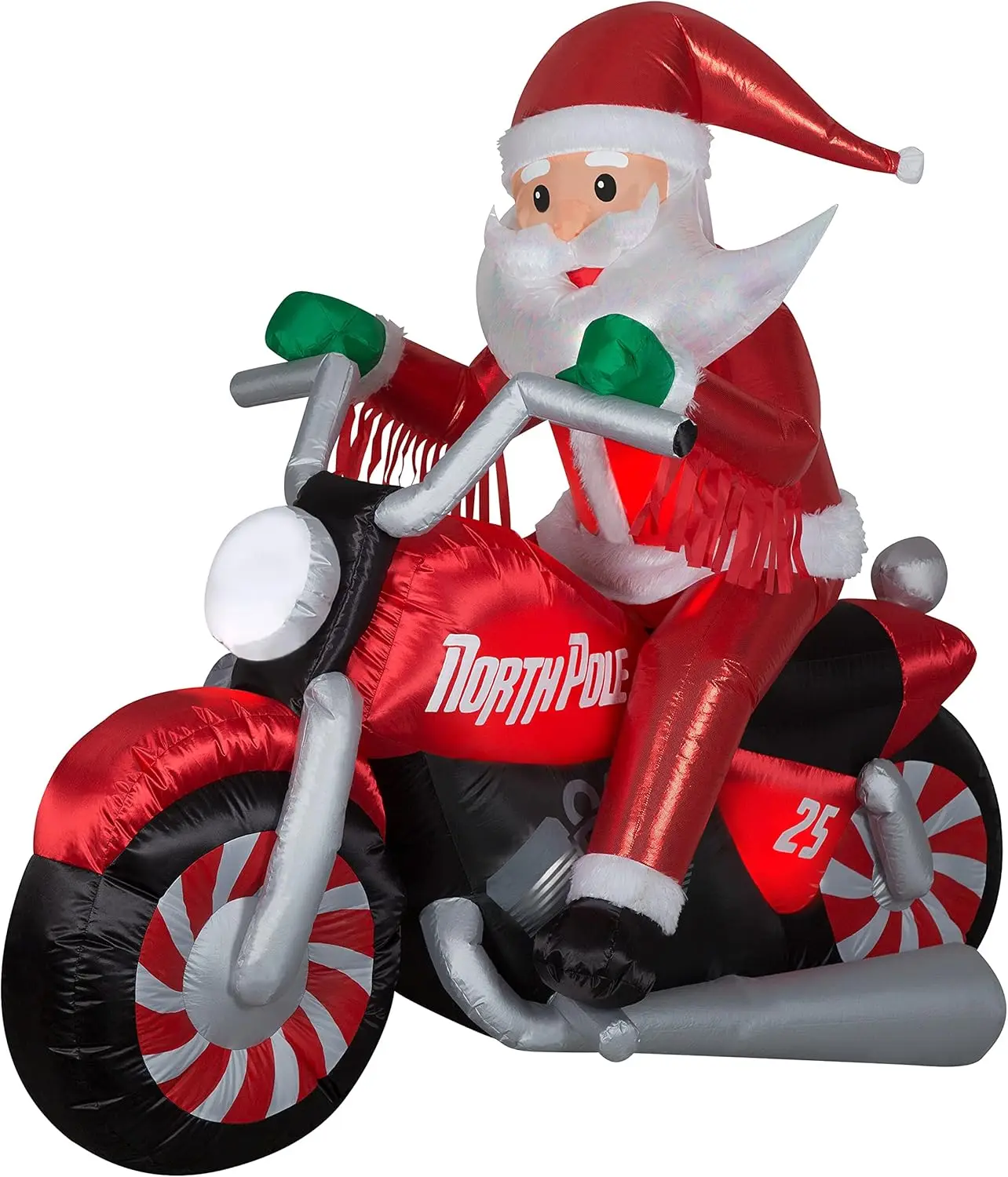 Christmas Airblown Inflatable Inflatable Luxe Santa on Christmas Motorcycle, 5.5 ft Tall, red