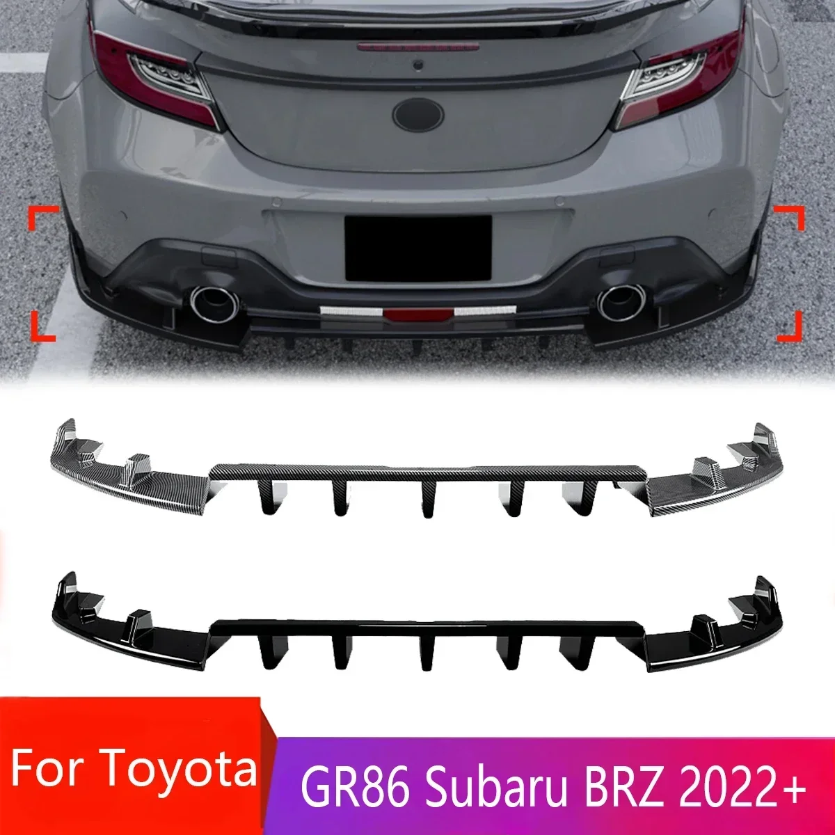 Rear Lip Spoiler Corner Diffuser Splitter for Toyota GR86 Subaru BRZ 2022+ Car Body Kit Modification Guard Board Performance