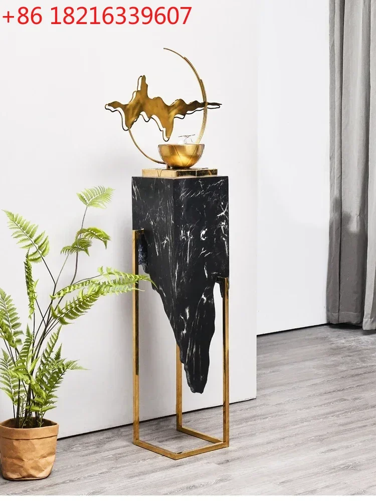 TAO Simple Flowing Water Ornaments Light Luxury Floor Decoration Golden Landscape