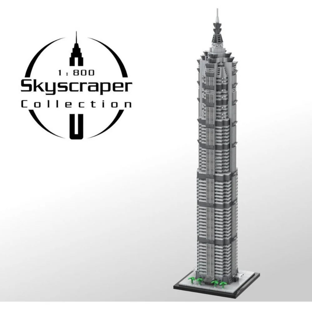 

MOC-148580 1611pcs Jin Mao Tower 1:800 Scale by SPBrix PDF instructions building block model toy for kids