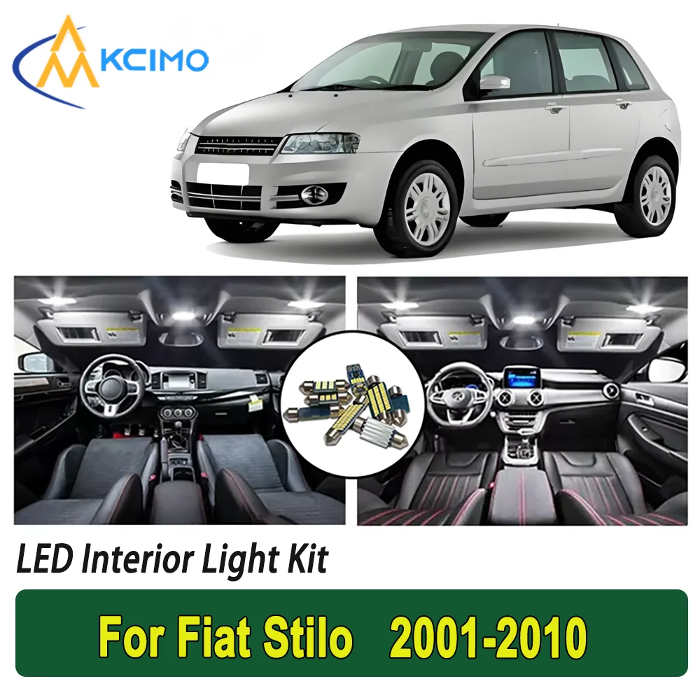 

New Light Bulb For Fiat Stilo (2001-2010) Premium Bright LED Interior Dome Map Trunk Light Kit Car Led Lamps Canbus Car LED