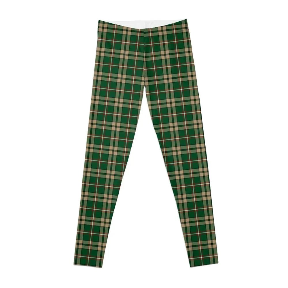 

O'Neill Tartan Tan and Green Irish Plaid Leggings for physical leggins push up woman Womens Leggings