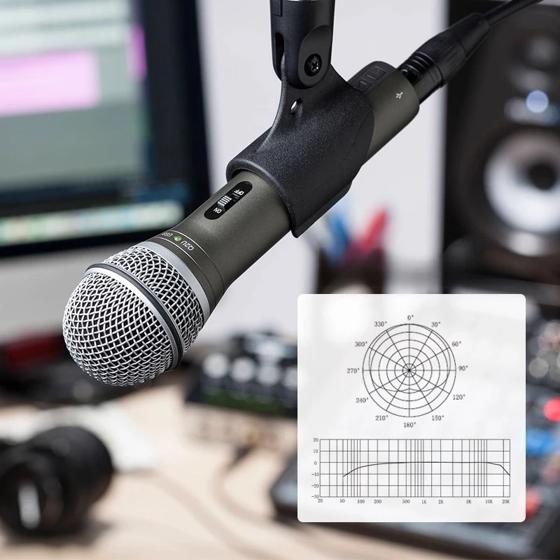 SAMSON Q2U USB Microphone with Built-in Sound Card Professional Audio Book Recording Dubbing Live Streaming Microphone