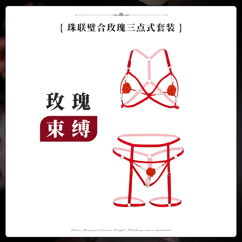 BDSM Driepunts erotische kleding, erotische accessoires, verleiding, warm ondergoed, gebundelde rollenspelproducten voor volwassenen