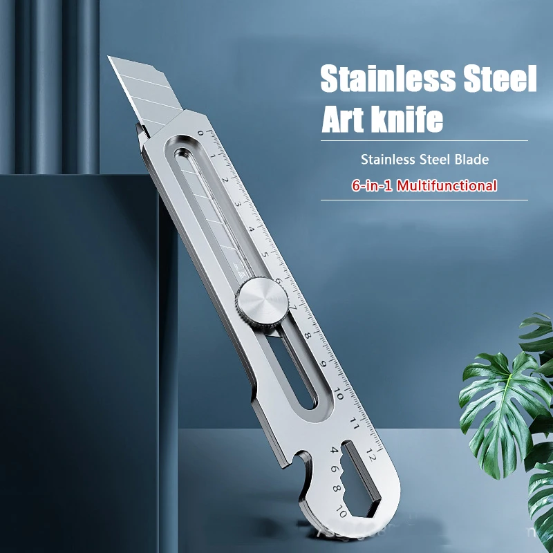 Stainless Steel Art Knife Heavy-duty All Steel Thickened Wallpaper Cutting Knife Industrial Grade Dismantling and Express Delive