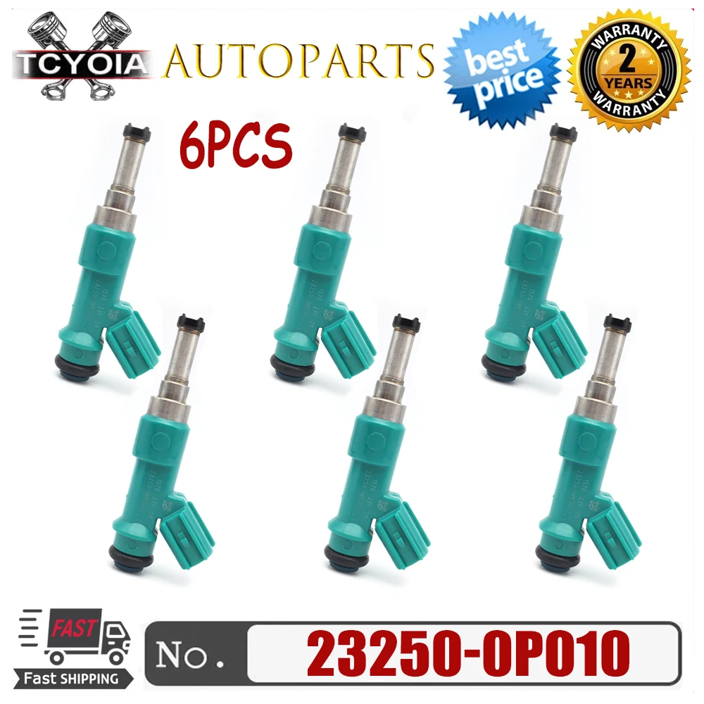 

6x 23250-0P010 23209-0P010 Fuel Injectors For Toyota Camry Highlander Sienna Lexus ES350 RX350 RX450H 3.5L 2010-2017 23209-31090