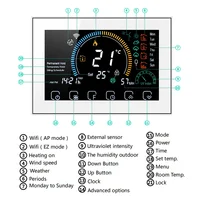 TUYA Wi-Fi Smart Large Colorful Screen Room Programmable Air Thermostat WIFI for Switch Heating Cooler Bridge Voice Alexa - Image 3