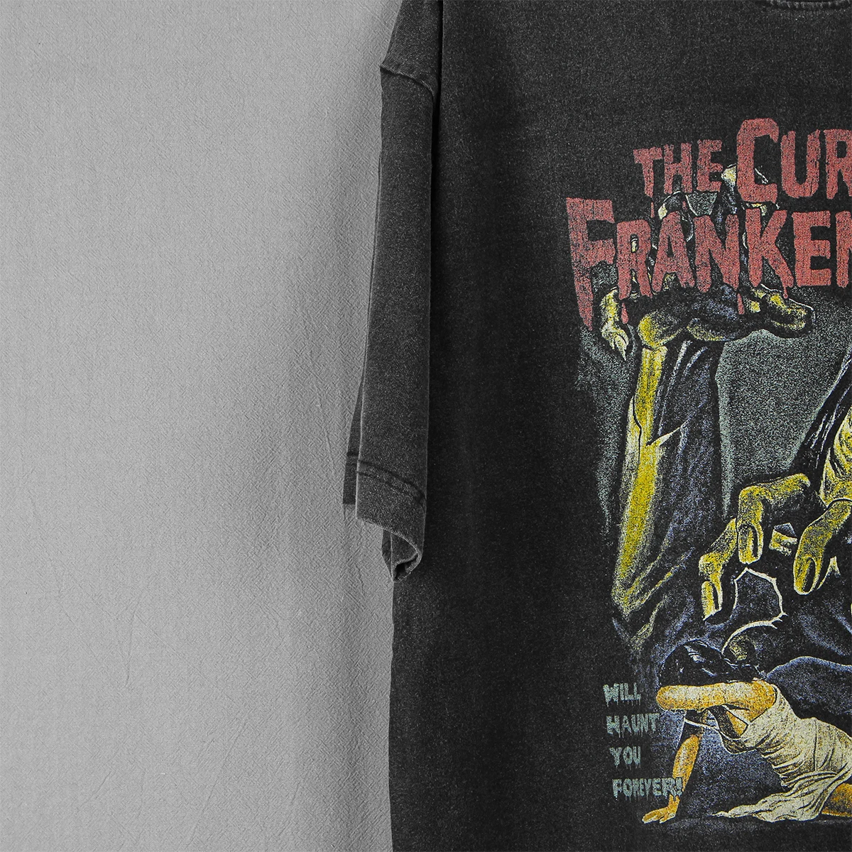 The Curse of Frankenstein T-Shirt Classic Horror Movie Mary Shelley Retro Men Summer Long Sleeves Cotton Tee Shirt