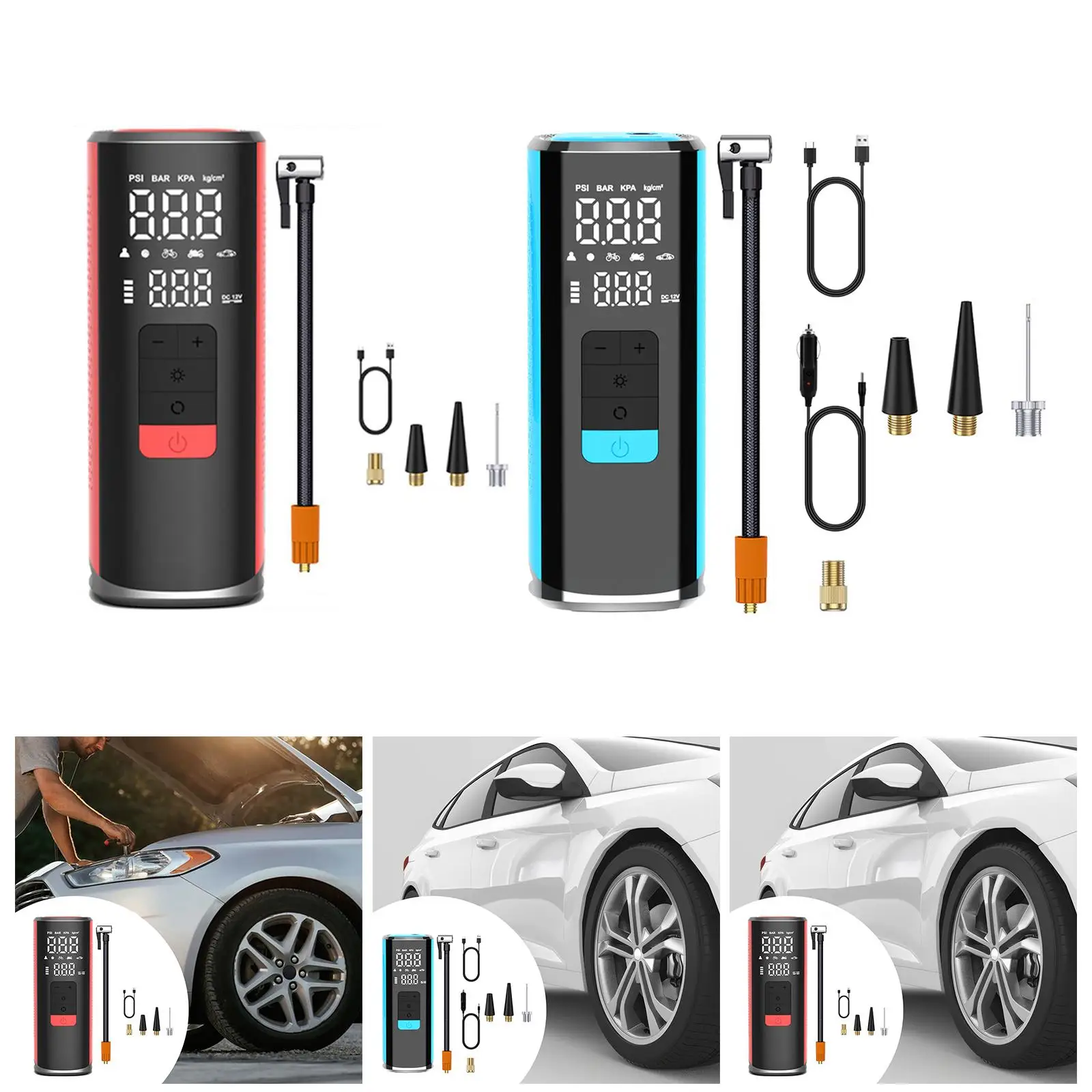 

Car Tire Inflator 25 Cylinder Portable Air Compressor for Bicycles Car Bike