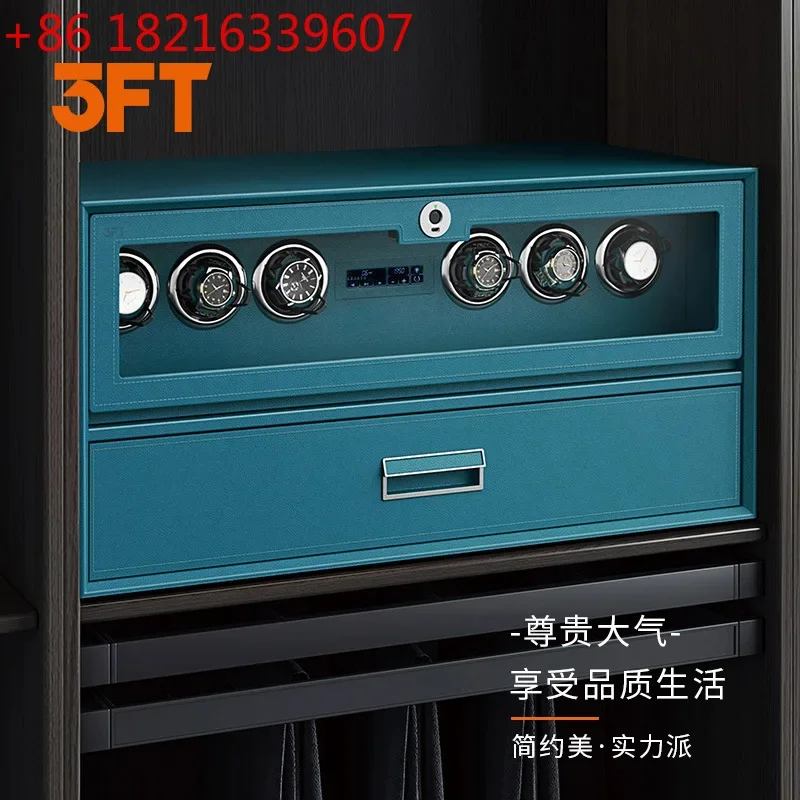 Combination Automatic Mechanical Watch Winding Device Fingerprint Password Drawer Safe