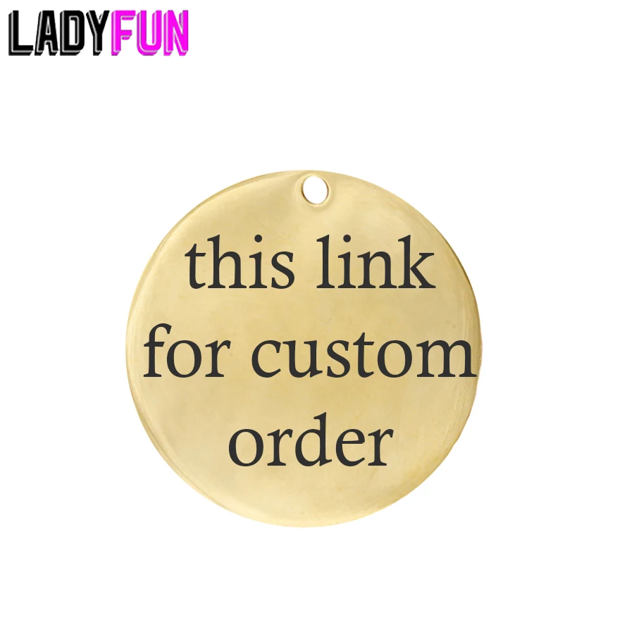 Custom Personalized Stainless Steel Charms-Your own Message Words Picture Size Shape Small Qty