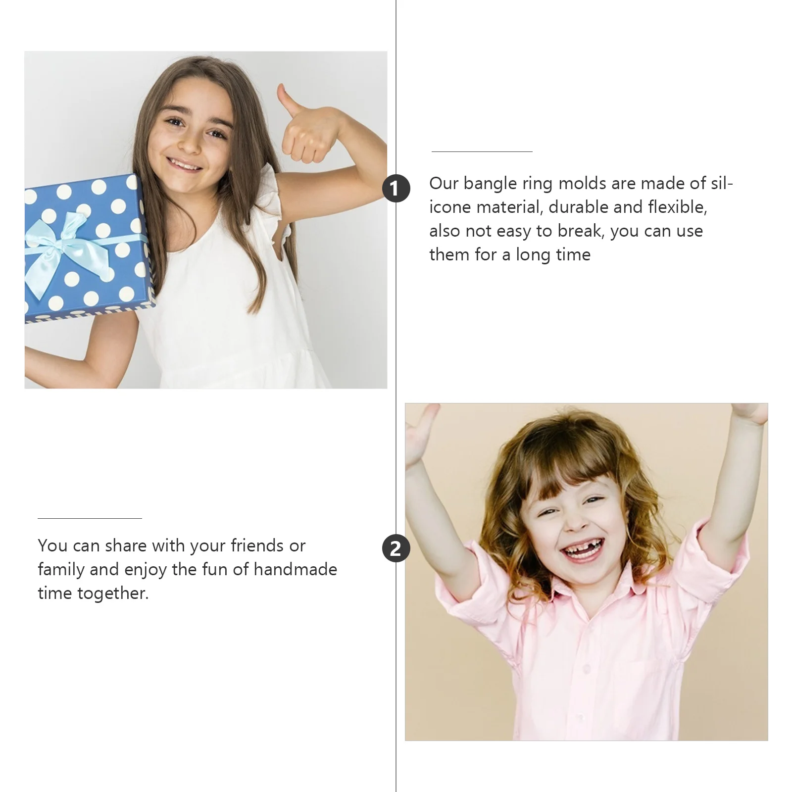 

Набор из 9 силиконовых форм для рукоделия: прочные, многоразовые, для изготовления браслетов и украшений с блестками и стразами