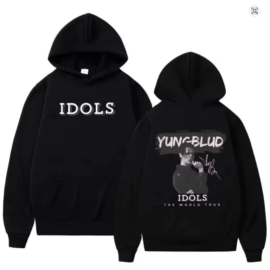 

YUNGBLUD IDOLS The World Tour Толстовка Забавная мужская толстовка Harajuku Унисекс Уличная одежда Флисовый пуловер Толстовка