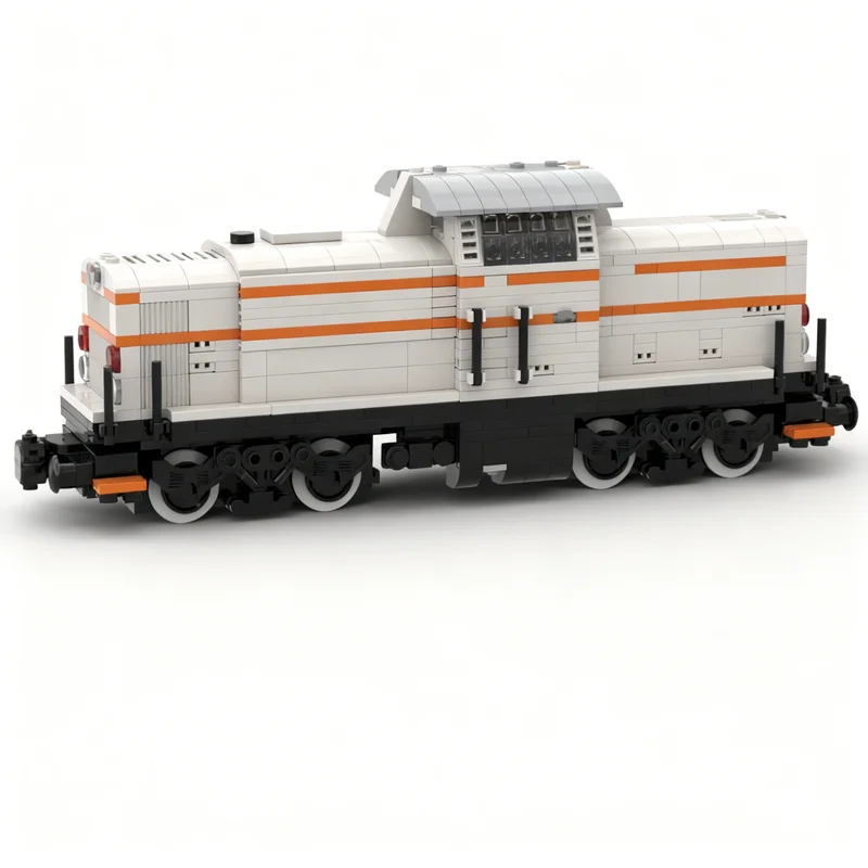596pcs MOC DB Baureihe V100 Sersa 8w Train Rail Technical Vehicle Engineering Model Building Blocks Hero SciFi Pirate Toy Gift