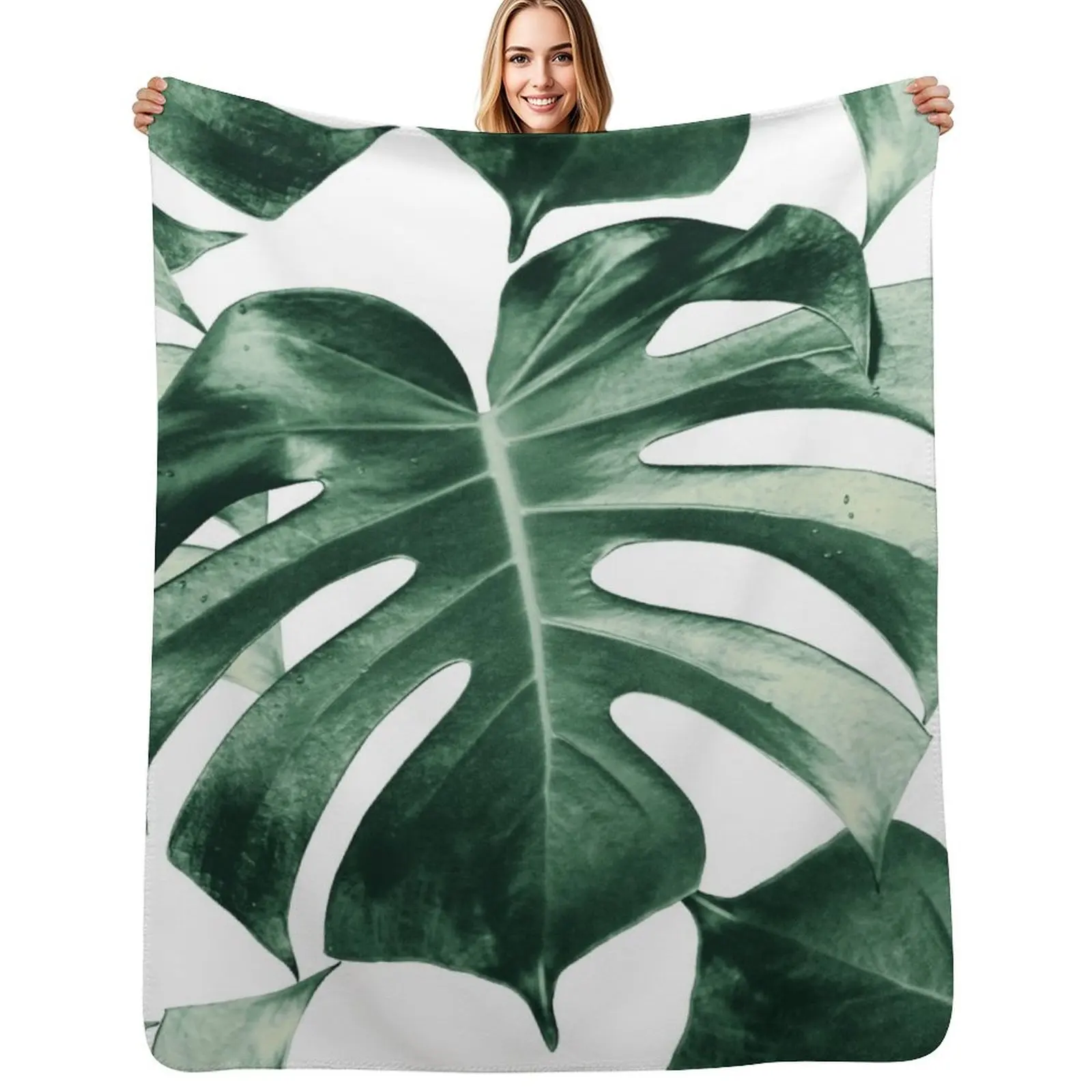 

Tropical Monstera Leaves Dream #2 #tropical #decor #art Throw Blanket Versatile Cozy Throw Blanket for All Occasions
