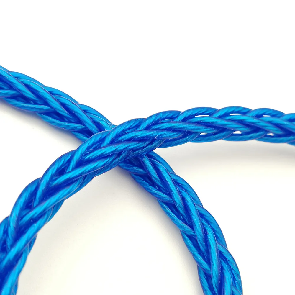 シングルクリスタル銅と銀メッキのワイヤー、DIYイヤホンアップグレードケーブル、オーディオケーブル、データケーブル、大胆、8ストランド、432コア、od 5.0mm