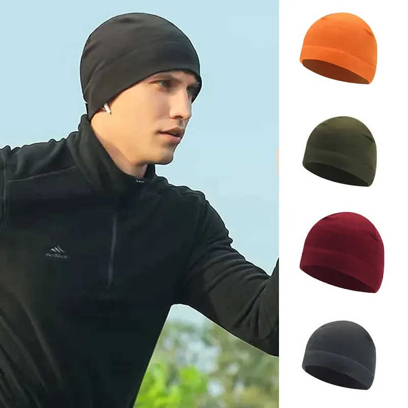 

1/2/3pcs Men Polar Fleece Cap Winter Warm Outdoor Sports Skiing Cycling Hat Windproof Soft Beanie Cap Women Ski Bike Hat