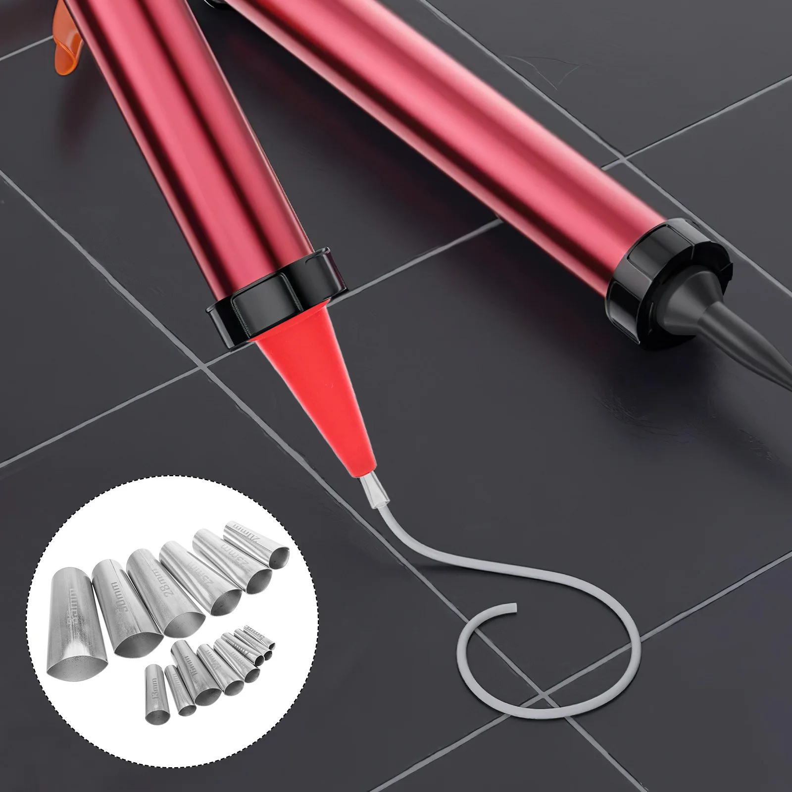 

14pcs Duckbill Caulk Nozzle Stainless Steel Reusable Sealing Tip For Caulking Application Exterior Wall Glass Adhesive Tool