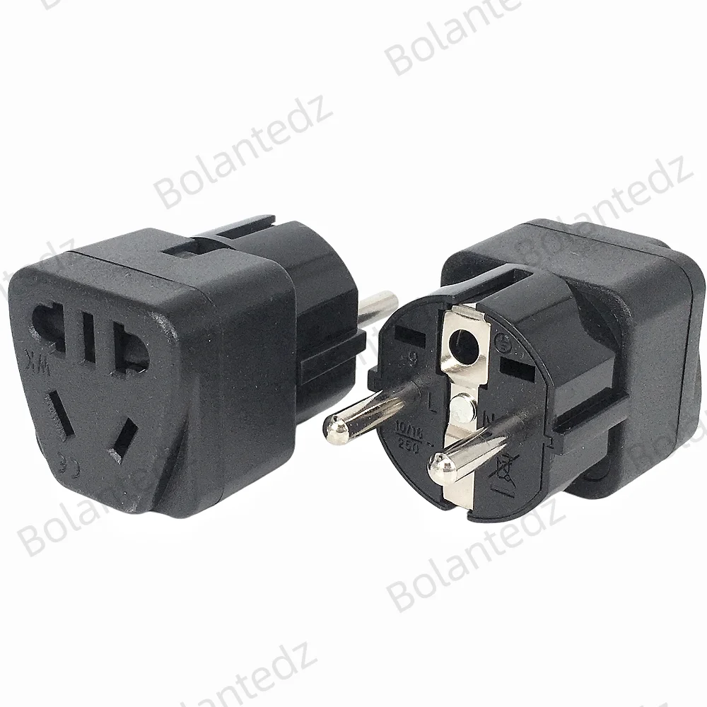 Germany France Travel Power Adapter, Grounded European Plug -Type E/F Outlet,Adaptor for Australia AU to Europe EU Russia Socket