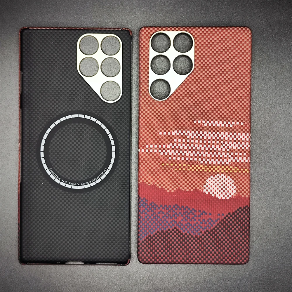 حافظة كيفلر لهاتف ZTE nubia RedMagic 11 Pro من ألياف الأراميد شحن مغناطيسي رفيع للغاية بتصميم بسيط من ألياف الكربون