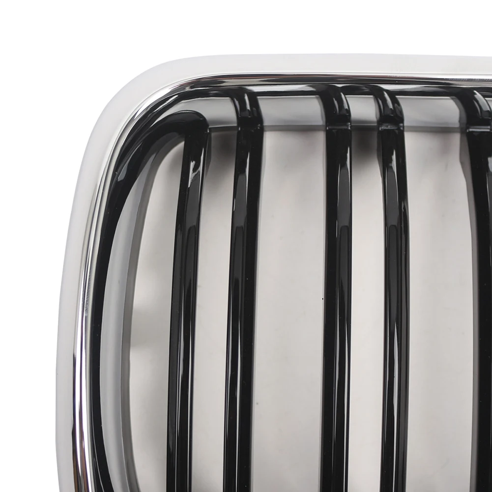 

Bumper Insert Front Kidney Grill For Replacement Black Silver Front Bumper Grill Replacement Grill Replacement Part 2-piece Set