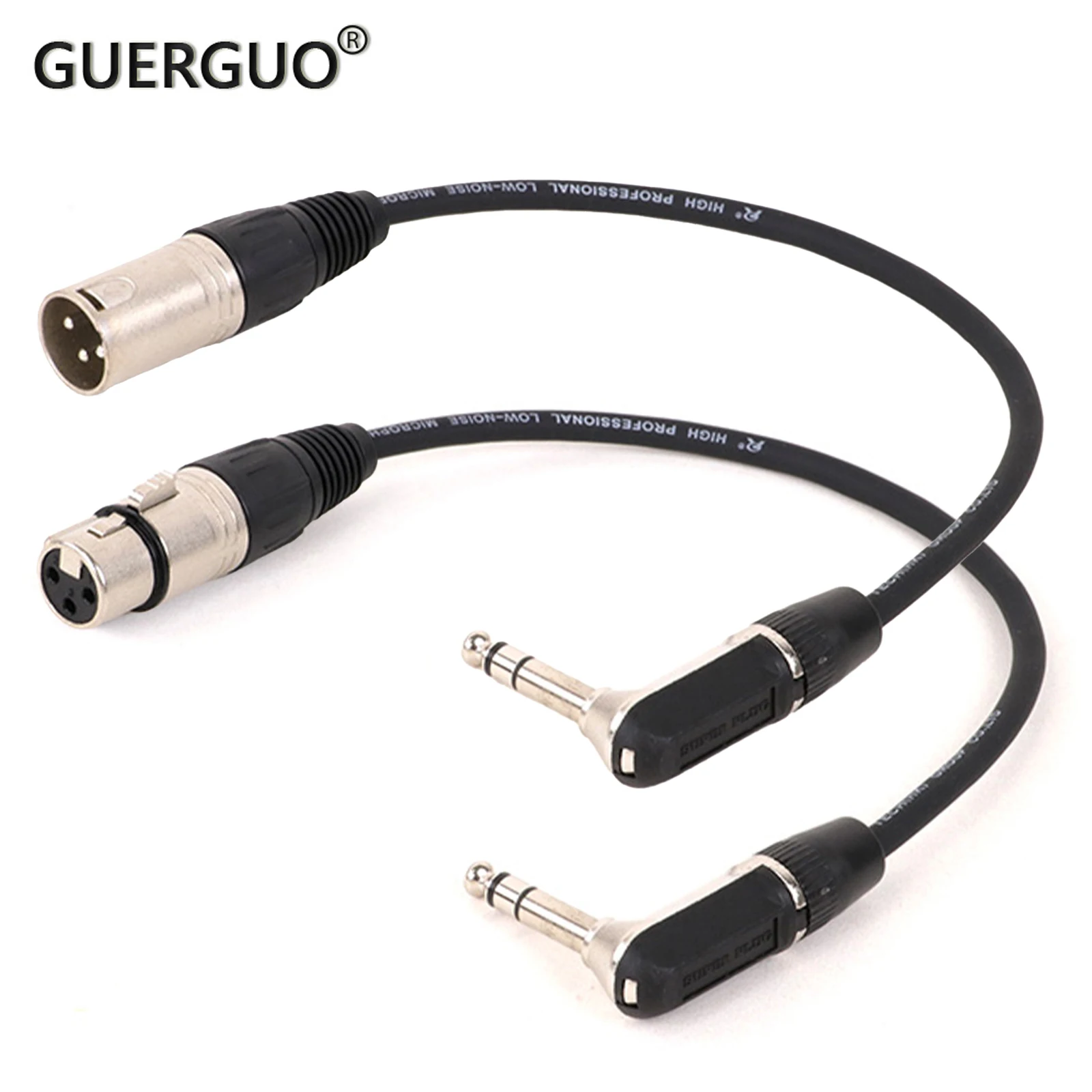 

XLR to 90 degree 6.35 6.5 TRS Balanced Audio Cable XLR Cannon Stereo Karon Microphone Mixing Console Sound Card Extension Line