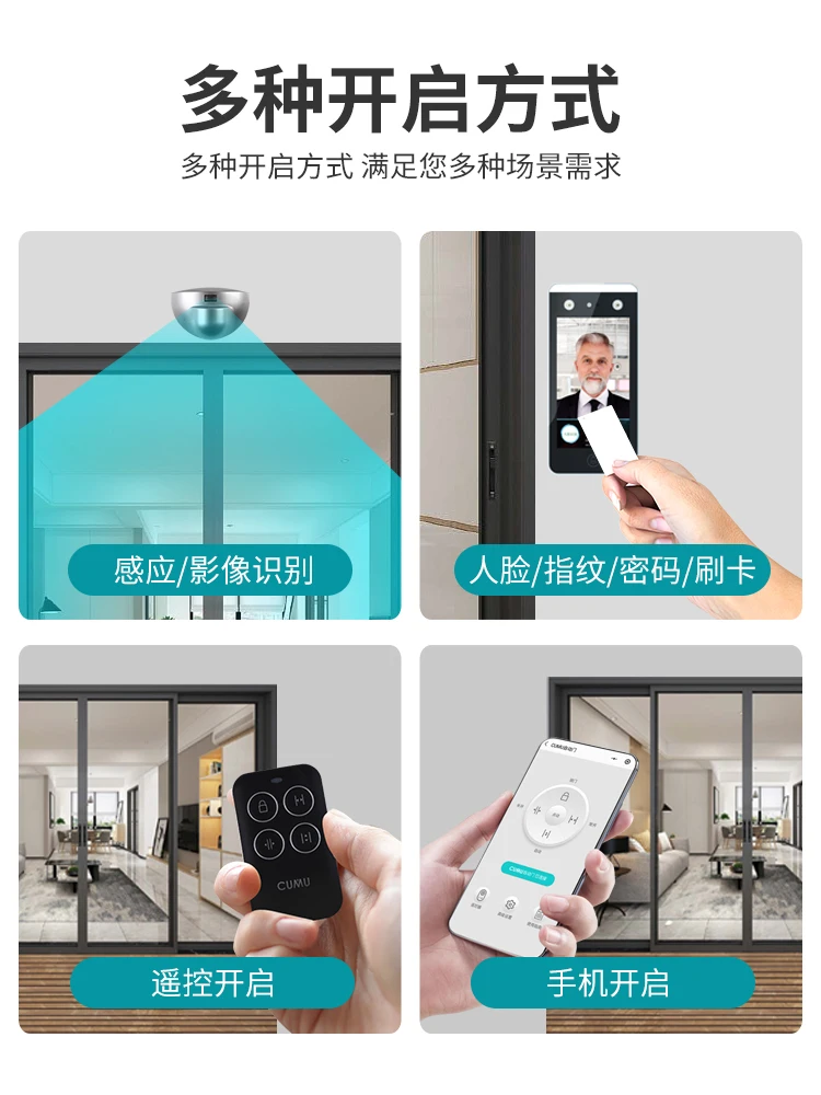 Bluetooth Automatic Door Controller Sensor Door Motor Complete Set Electric Glass Sliding Gate Track Access Control