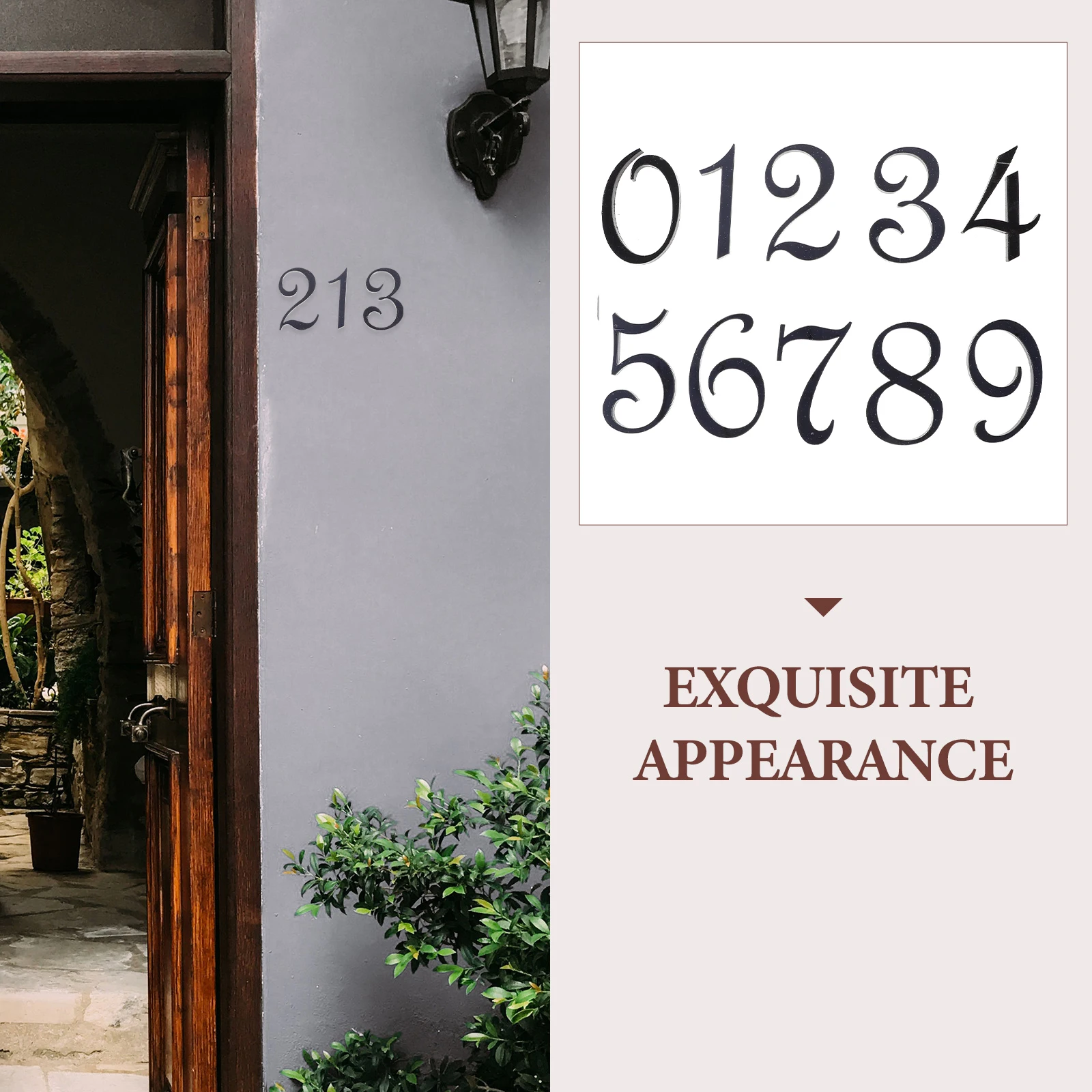 

10Pcs Digital Door Numbers 7cm Acrylic House Address Signs Mailboxes Wooden Doors Modern Hotel Room Number Plates Versatile Wall