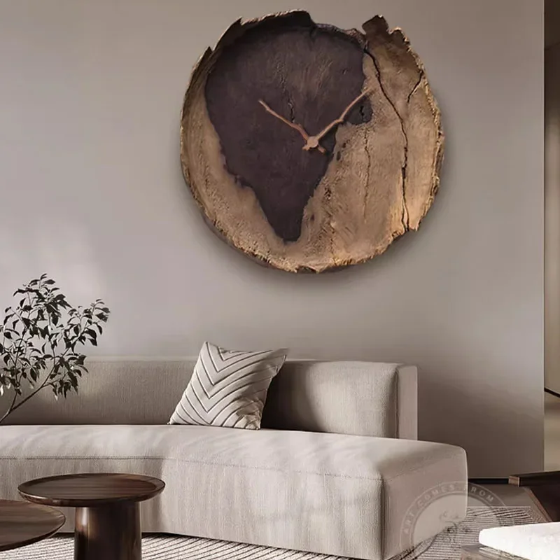 

Design Creative Wall Clock Minimalist Nordic Round Restaurant Living Room Wall Watch Art Mural Relogio De Parede Home Decoration