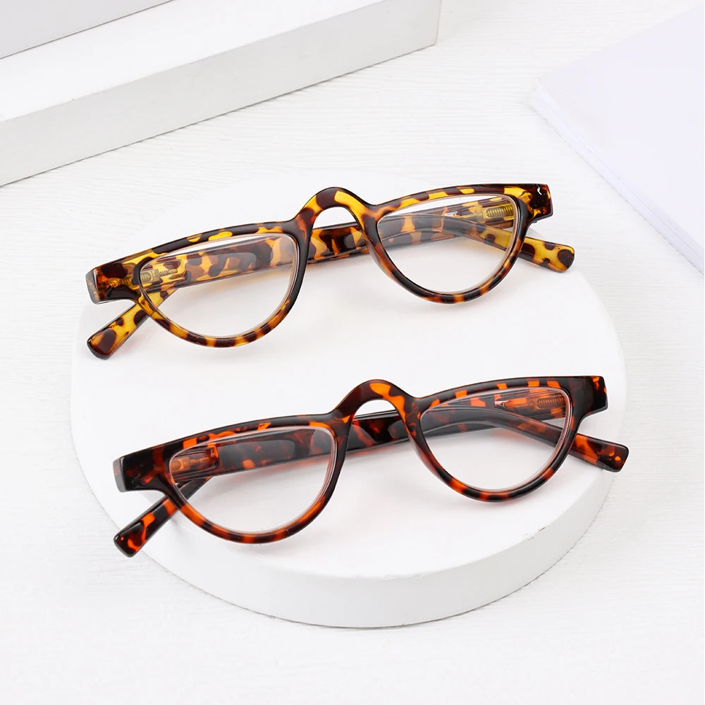 New Cat Eye Reading Glasses for Women Men Lightweight Clear Lens Presbyopic Eyeglasses Fashion Leopard Readers Eyewear +0~+3.5 image 2