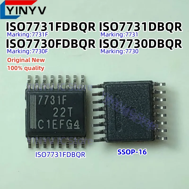 Image of 5 Stück ISO7731FDBQR 7731F ISO7731F ISO7731DBQR 7731 ISO7731 ISO7730FDBQR 7730F ISO7730F ISO7730DBQR 7730 ISO7730 SSOP-16 100 % NEU