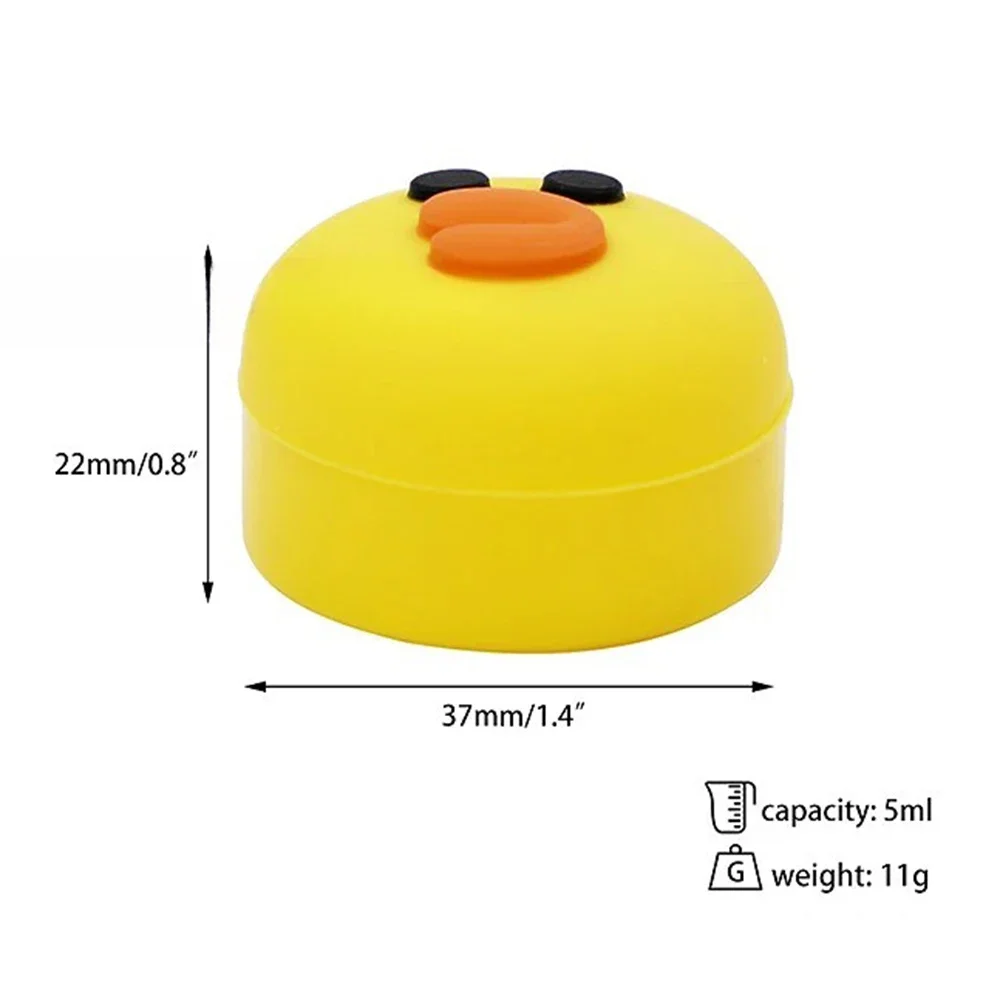 Silicone Container Wax Jar Box Yellow Duck Style for Oil Box Easy To Hold and Carry