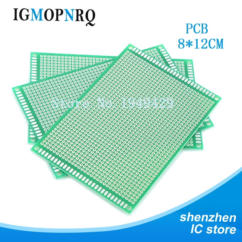 2pcs Double Side Prototype PCB 8*12cm diy Universal Printed Circuit Board 8*12