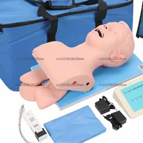 Intubation Human Body Model Learning Teaching Model Airway Management Training Device  Alarm Simulator With Teeth PVC