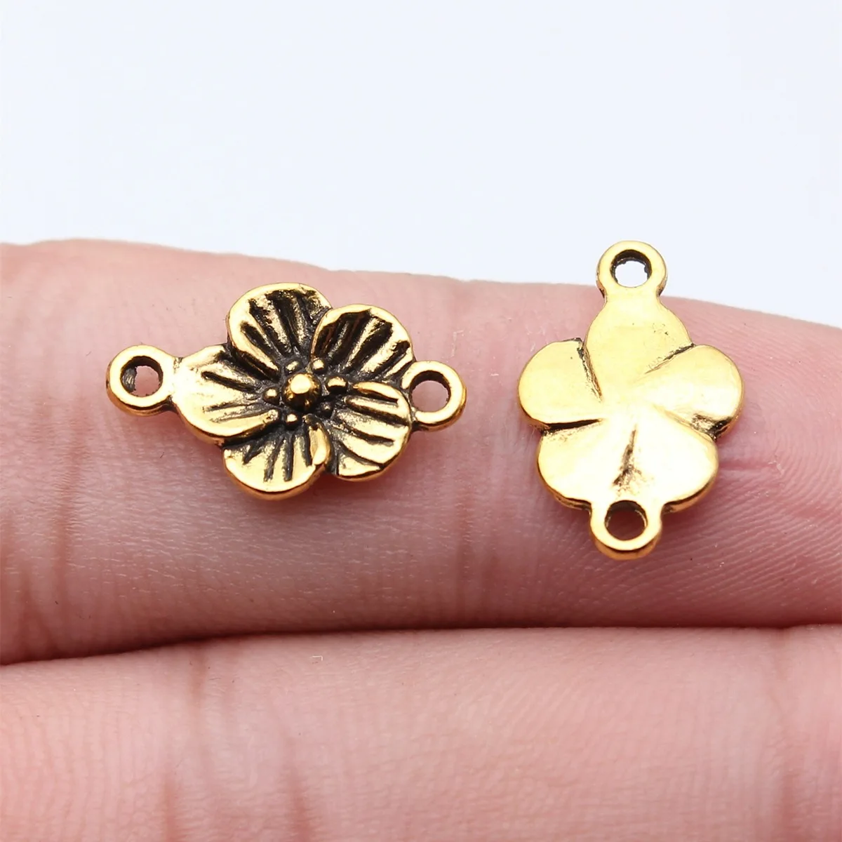 WYSIWYG 20pcs 17x11mm 3 Colors Trendy Flower Connector Charms For Jewelry Making DIY Jewelry Findings