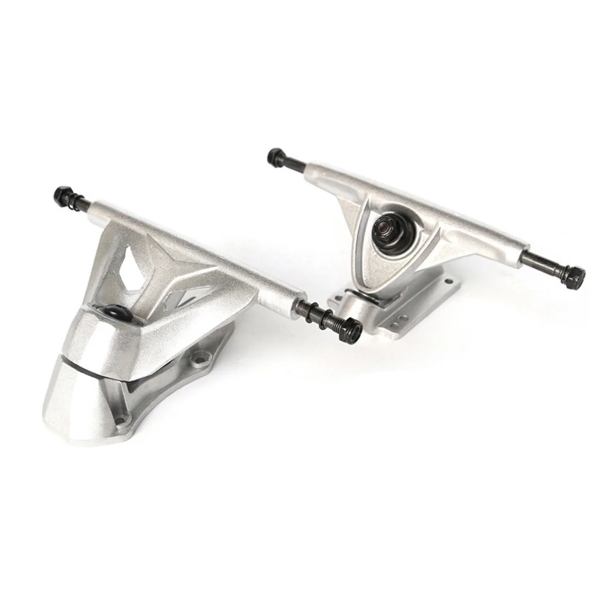 

Land Surfing Skateboard Bridge Longboard Steering Bracket C7 Pedal-Free Rotating Bracket Bridge Silver