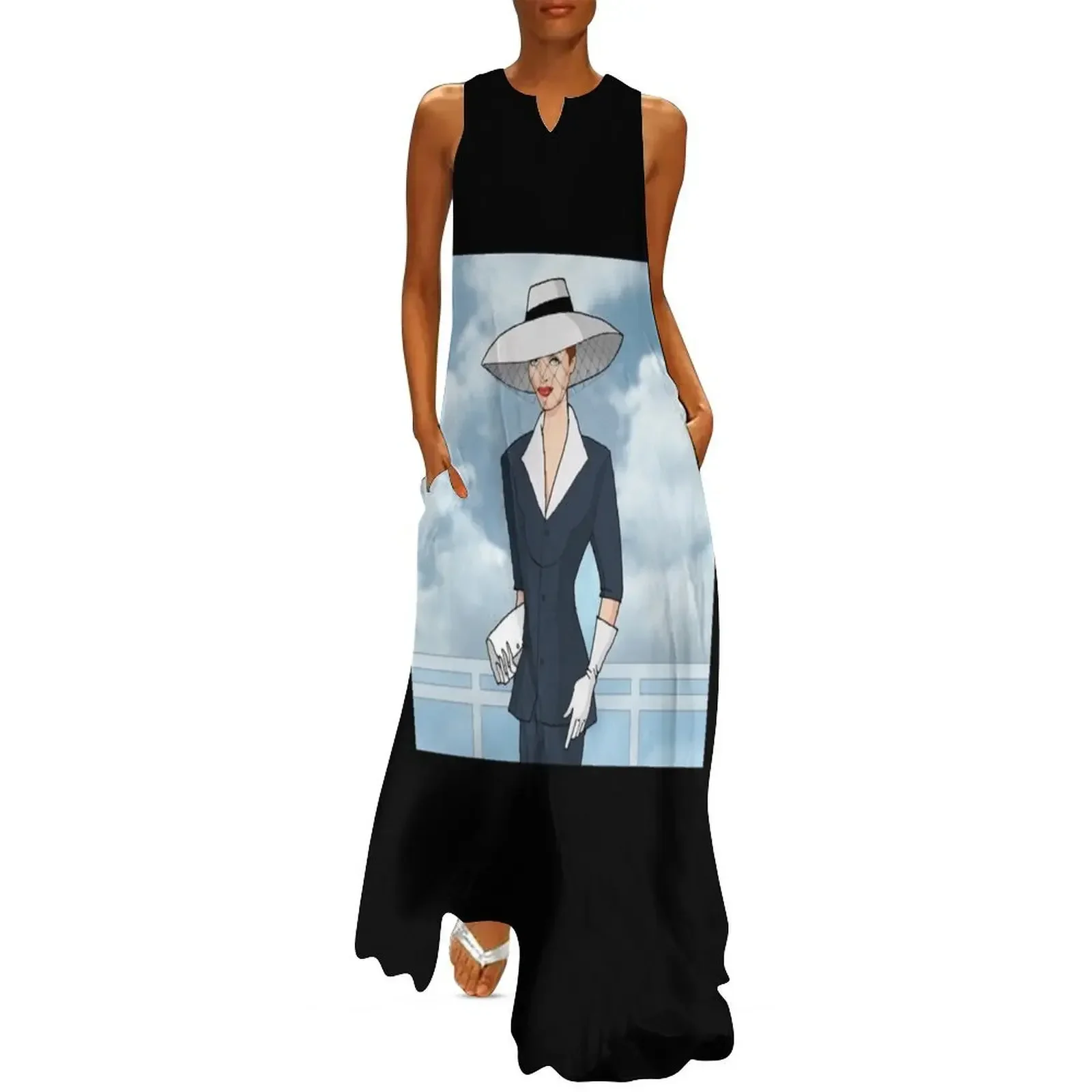 

Now Voyager Premium Scoop Classic Long Dress Long veiled dresses Women's summer suit ceremony dresses Women dresses summer Dress