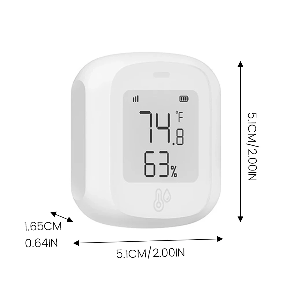 Tuya Smart WiFi/Zigbee Temperature and Humidity Sensor Indoor Hygrometer Thermometer with LCD Display Support Alexa Google Home