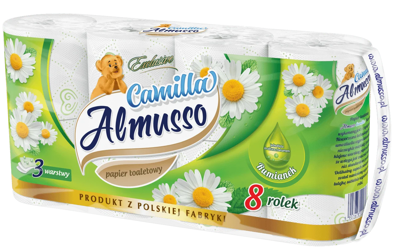 Almusso Camilla papel higiénico, 8 rollos