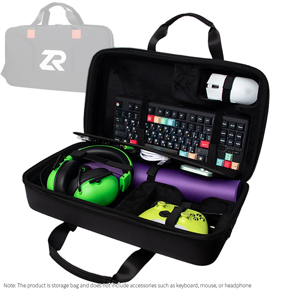 Hard EVA Storage Bag for Keyboard, Mouse, Headphones Game Controller Box Portable Esports Peripherals Carrying Case