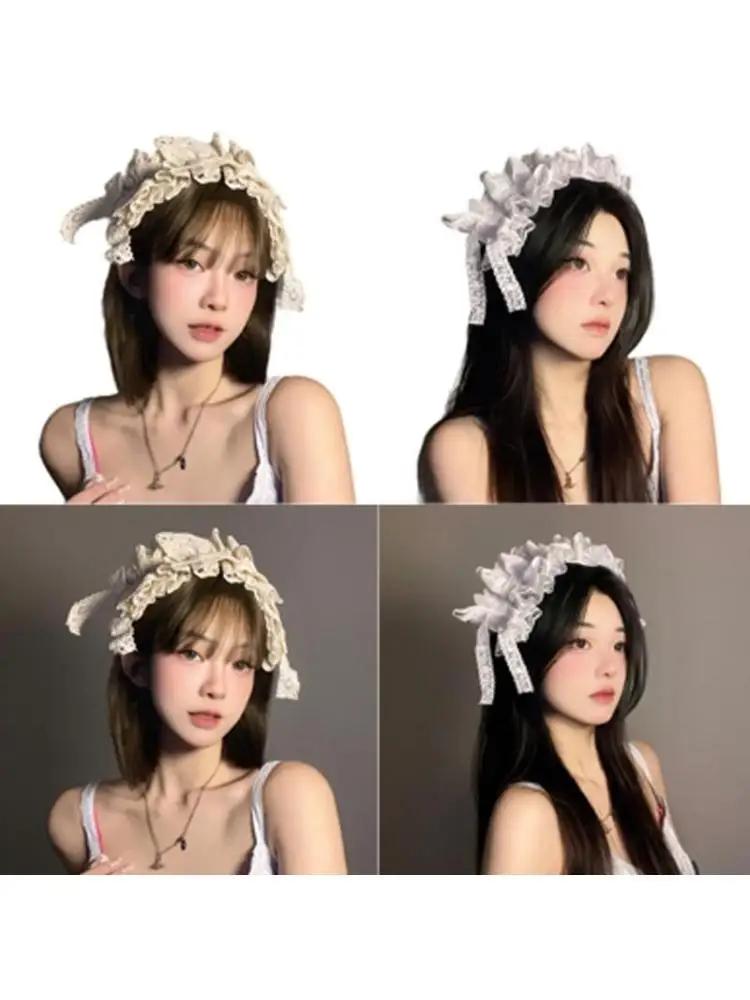 

31BB Elegant Lace Headpiece Lolitas Fashion Hairband Animation Costume Headbands