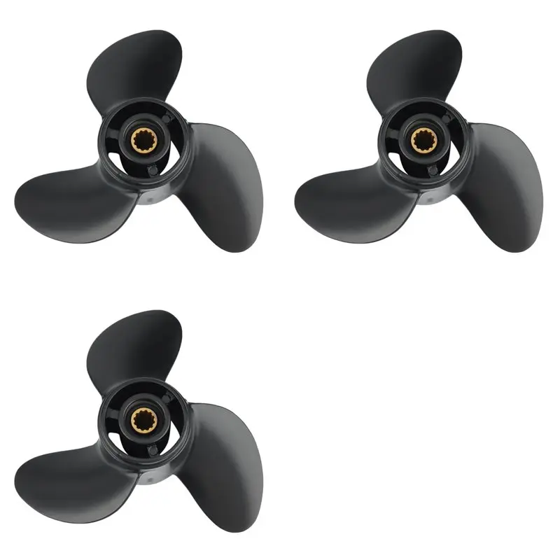 Unusual 3X Outboard Propeller For Tohatsu Mercury Mariner 4Hp 5Hp 6Hp 7.8X9 Boat Screw 3 Blade 12 Spline Marine Engine Part