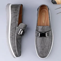 Summer Brand British Style Leather Mens Casual Shoes Designer Loafers Business Driving Shoes Formal Mocassin Men Walking Shoes