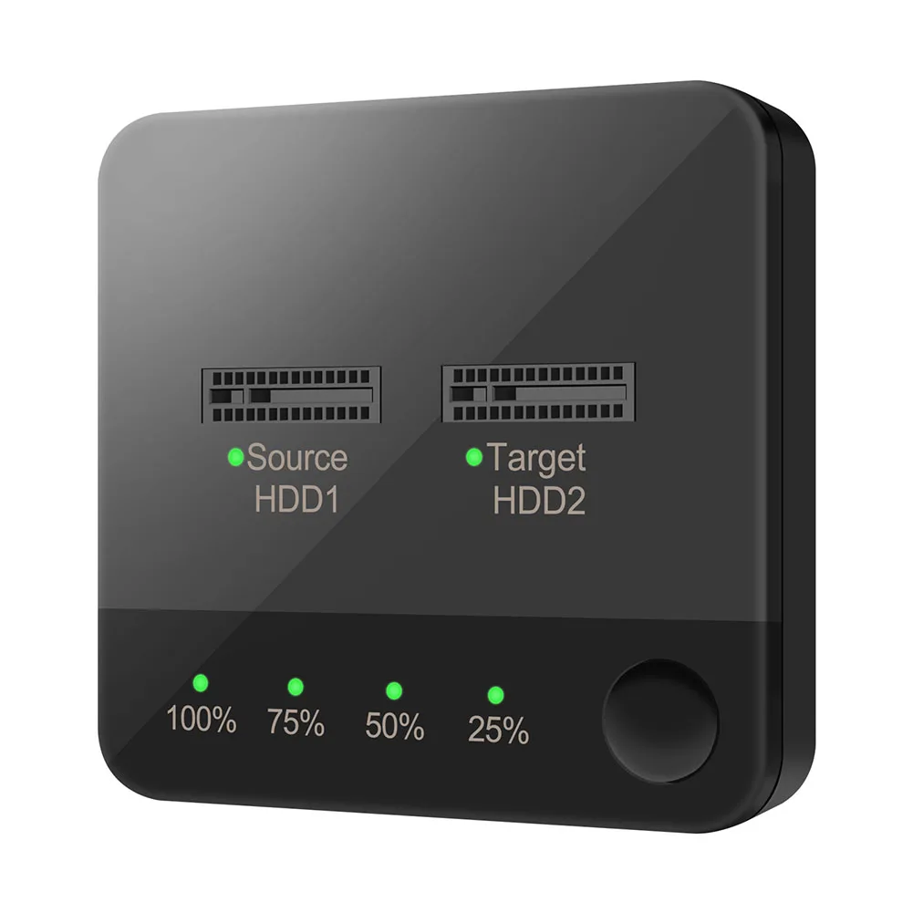 SSD-duplicator voor harde schijf met LED-indicator Dockingstation voor harde schijven Gegevensoverdracht met dubbele rotoren Lezen voor gegevens opslaan