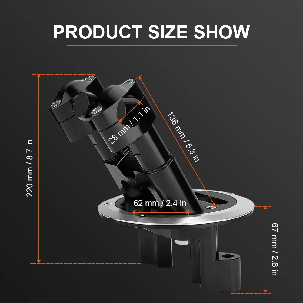 For YAMAHA TMAX 500/TMAX 530/TMAX 560 2010-2021 Handlebar Riser Kit Lifter Handlebar Riser CNC Aluminum Alloy