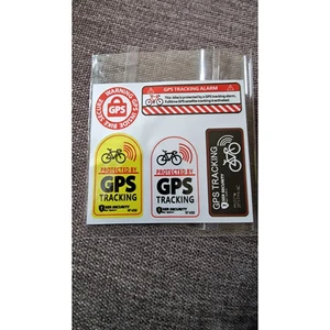 10cm, Stiker Sepeda Motor PERINGATAN Vinil Stiker Anti Maling untuk Mobil Skuter Sepeda yang Dilindungi Oleh Stiker Alarm PELACAKAN GPS Reflektif 10 stiker vinil penjualan terbaik tahan air - №
