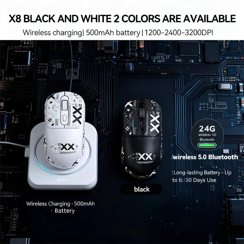 2026년 신형 멀티 모드 블루투스 게이밍 마우스 충전식 2.4G USB 무선 RGB 백라이트 마우스 태블릿 노트북용